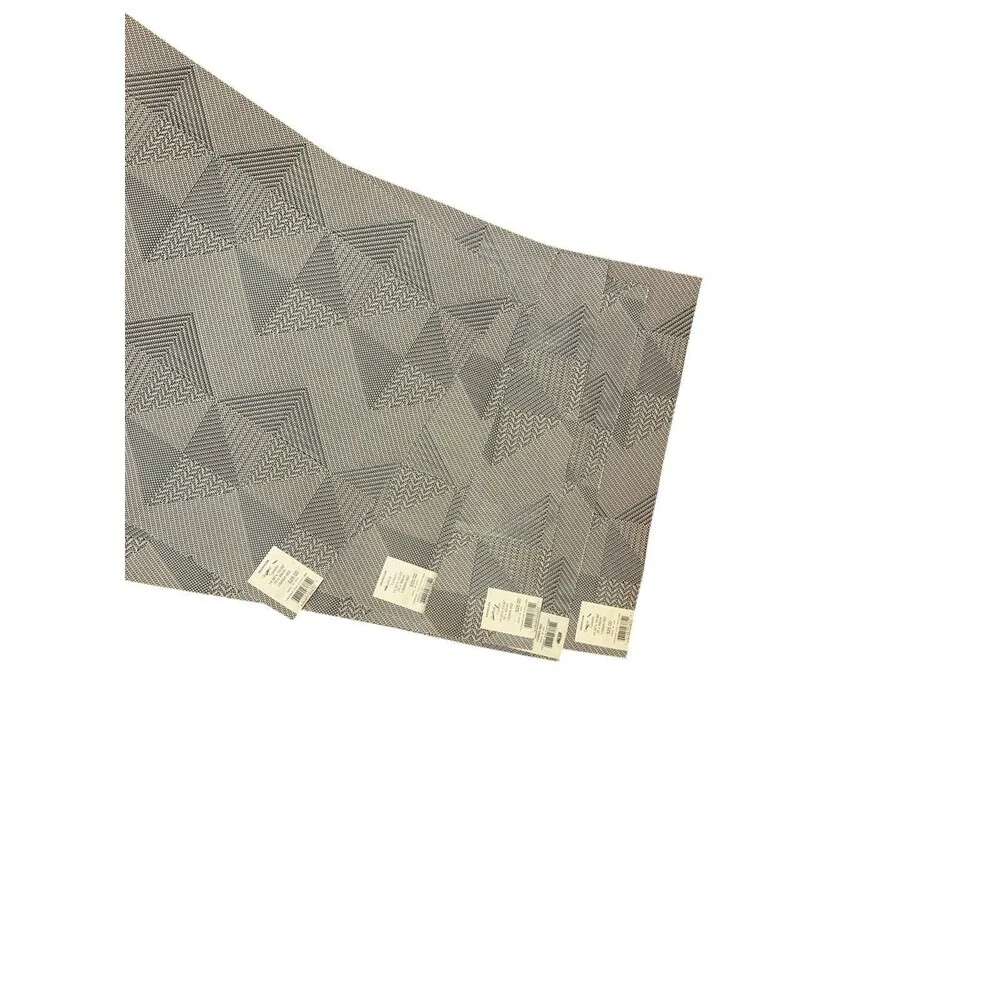Set of 3 Chilewich Quilted Placemats Grey Tuxedo